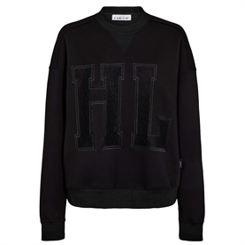 Haute L'amitie Lace Application Sweatshirt, Sort 